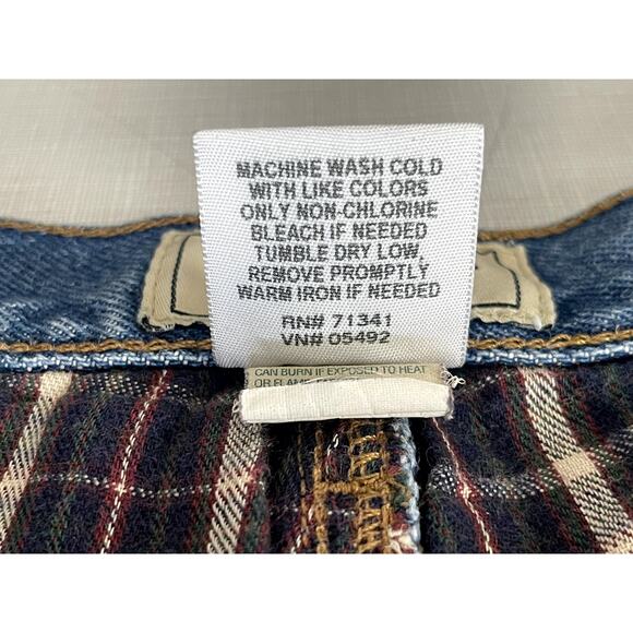LL Bean 38x32 Relaxed Fit Jeans Cotton Flannel Lined Denim Durable Warm Winter - Picture 14 of 16